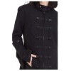 Women Military Style Coat Gothic Buttons Design Zipper Front Jacket Coat 